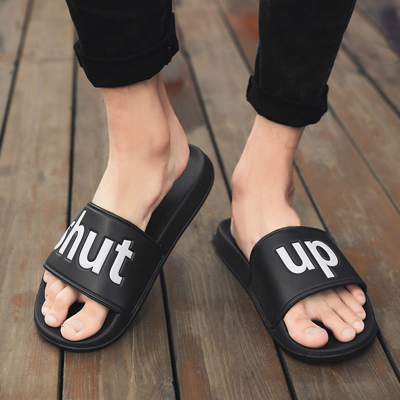 Couple Slippers Cool Breathable Non-slip Soft Home Bathroom Sandals  Toe