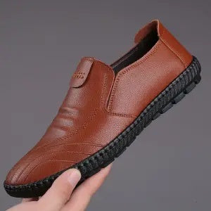 New Casual Leather Shoes Men'S All-Match Men'S Shoes Autumn Deodorant Breathable Soft Leather Soft Sole