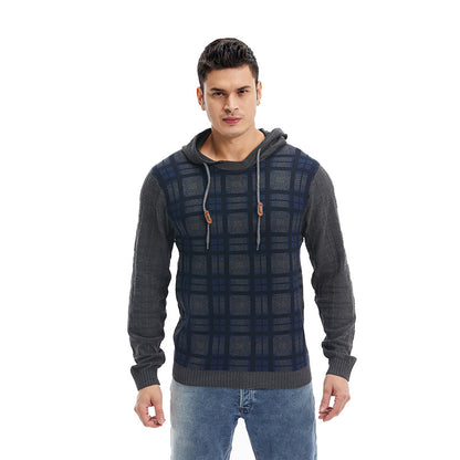 Breathable Outdoor Sports Pullover Plaid US Size Men Hoodies