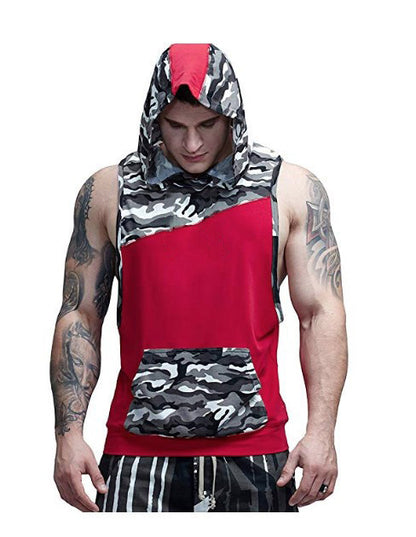 Casual Camouflage Color Matching Vest Men's Slim Breathable Vest Sleeveless Vest