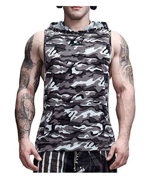 Casual Camouflage Color Matching Vest Men's Slim Breathable Vest Sleeveless Vest