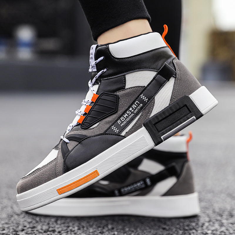 Fall Men's Sports And Leisure Increased High-top Canvas Sneakers