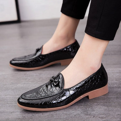 Tassel Men's Fashion Hong Kong Style Small Leather Shoes