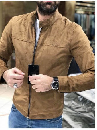 Men's Casual Buckskin Fleece Jacket