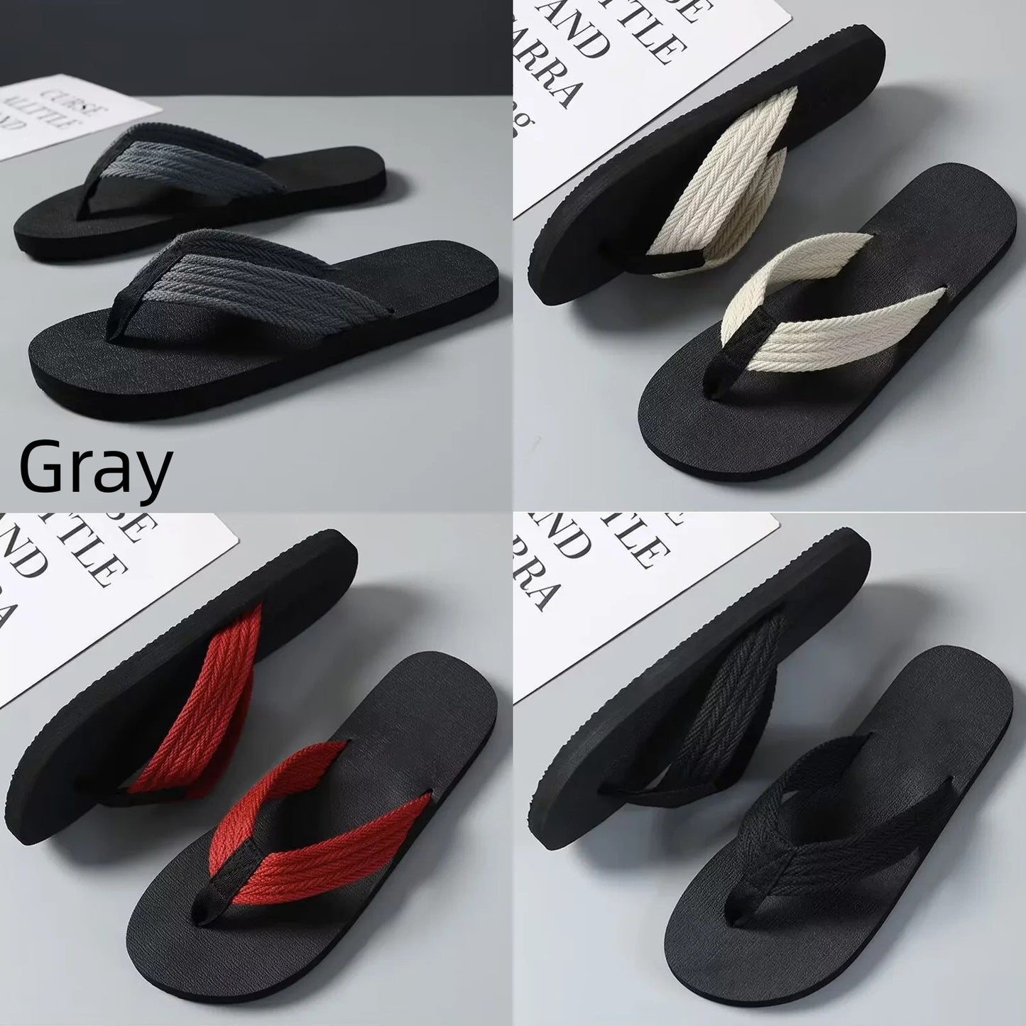 Men's Thick-soled Flip-flops Non-slip Fashion Beach Shoes