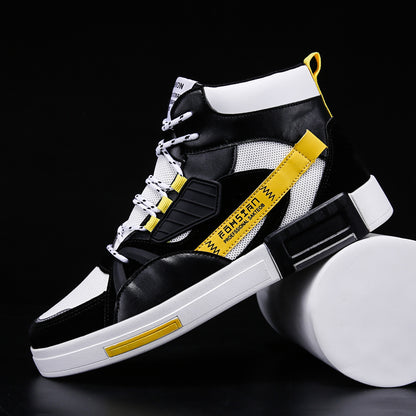 Fall Men's Sports And Leisure Increased High-top Canvas Sneakers