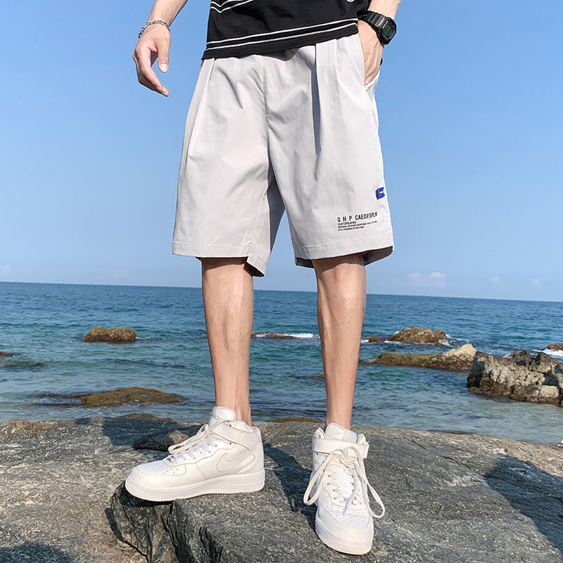 Ice Silk Shorts Summer Thin Quick-drying Casual Pants Men's Beach Basketball Sports Pants