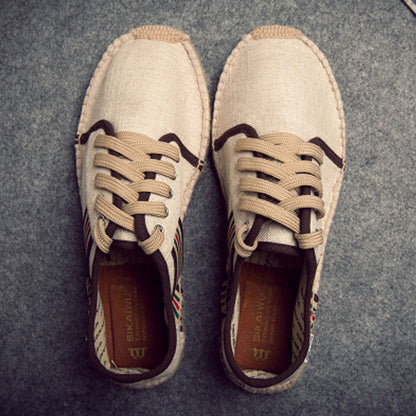 Men's Lace-up Canvas Fisherman Shoes