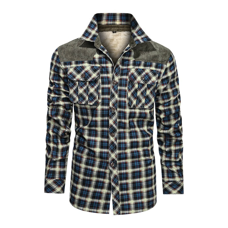 Autumn Winter Fleece Thick Casual Fit Men Warm Jacket