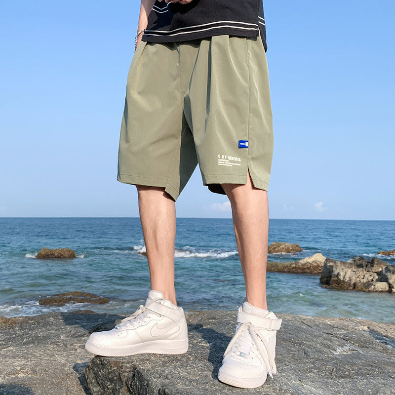 Ice Silk Shorts Summer Thin Quick-drying Casual Pants Men's Beach Basketball Sports Pants