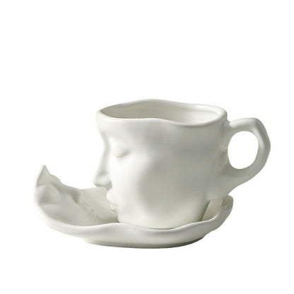 100ml Face Kiss Ceramic Cup with Dish