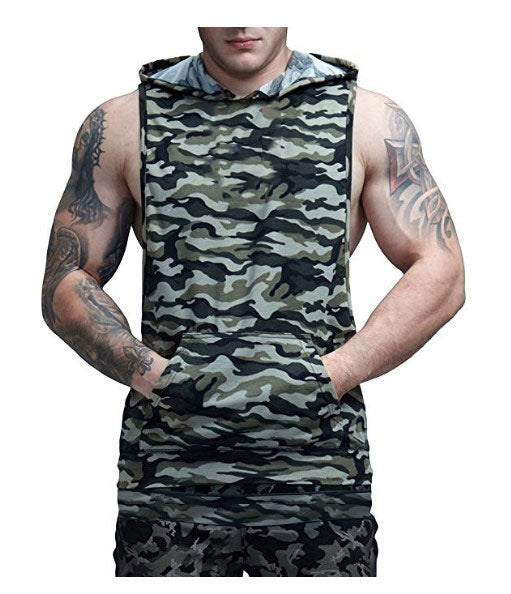 Casual Camouflage Color Matching Vest Men's Slim Breathable Vest Sleeveless Vest