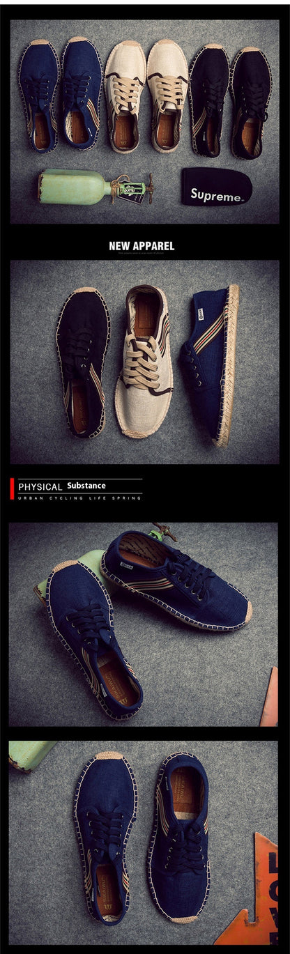 Men's Lace-up Canvas Fisherman Shoes