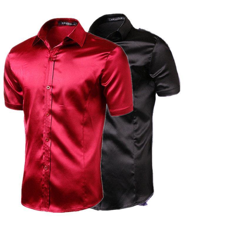 Men's Dress Shirts Short Sleeve Casual Wear