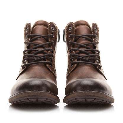 High-top Cotton Men's Tooling Snow Boots