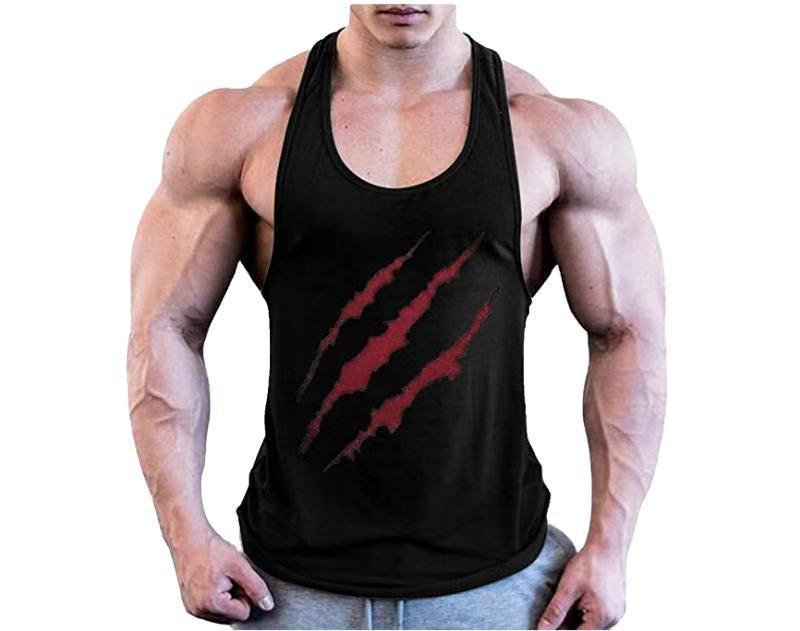 Paw Print Men's Loose Sports Tank Top