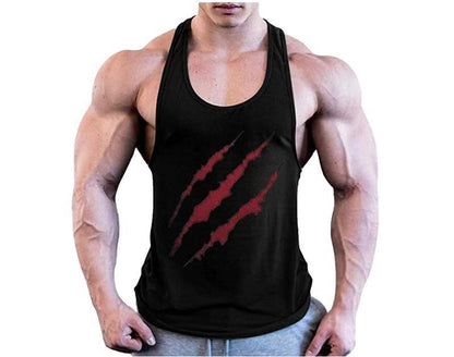 Paw Print Men's Loose Sports Tank Top