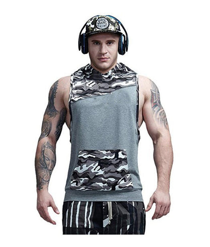 Casual Camouflage Color Matching Vest Men's Slim Breathable Vest Sleeveless Vest