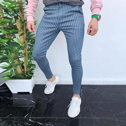 European And American Striped Men's Casual Pants