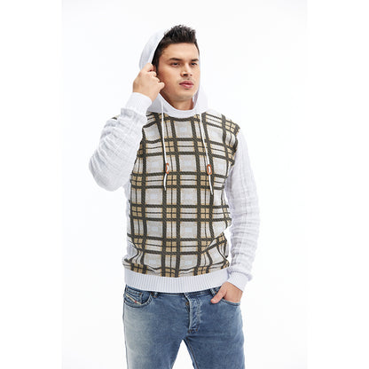 Breathable Outdoor Sports Pullover Plaid US Size Men Hoodies